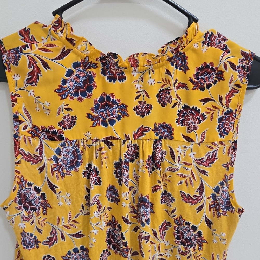 Market & Spruce Mustard Floral Blouse - Picture 7 of 13